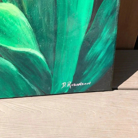 Hand Painted  Signed Canvas Art - Picture 3 of 6